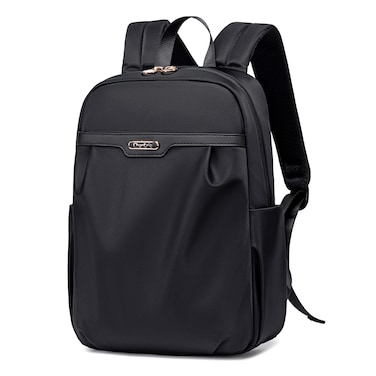 Chantria Premium Lightweight Laptop Backpack for Women Water Resistant Multifunctional Nylon Daypack for Casual Office School College Travel CB00769 Black