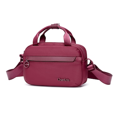 Chantria Premium Durable Lady&rsquo;s Shoulder Bag Water Resistant Multifunctional Anti-Theft Sling Bag for Casual Travel Daily Out CB00771 Burgundy