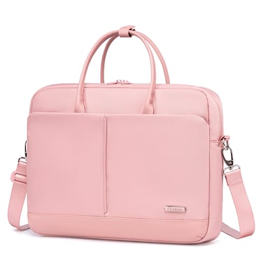 Chantria Premium Lightweight Laptop Bag for Women Water Resistant Multifunctional Hand Bag with Multiple Pockets for Casual Work College  School CB00772 Pink