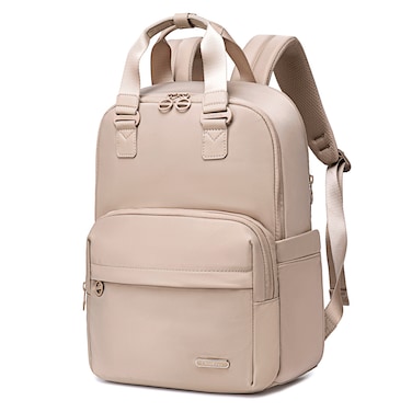 Chantria Premium Nylon Laptop Daypack for Women Water Resistant Durable Multifunctional Anti-Theft Backpack for Casual Office School College CB00778 Khaki