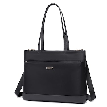 Chantria Premium Lightweight Laptop Hand Bag for Women Water Resistant Multifunctional Laptop Sling Bag with Multiple Pockets for Casual Work College School CB00789 Black