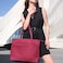 Chantria Premium Lightweight Laptop Hand Bag for Women Water Resistant Multifunctional Laptop Sling Bag with Multiple Pockets for Casual Work College School CB00789 Burgundy