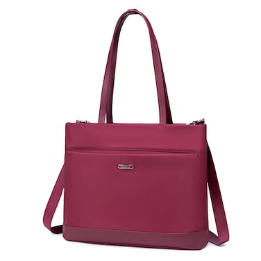 Chantria Premium Lightweight Laptop Hand Bag for Women Water Resistant Multifunctional Laptop Sling Bag with Multiple Pockets for Casual Work College School CB00789 Burgundy