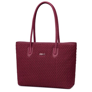Chantria Premium Lightweight Tote Bag for Women Water Resistant Multifunctional Hand Bag with Separate Laptop and Tablet Compartment CB00800 Burgundy