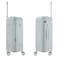 Senator Unisex Expandable Hard Case Medium Checked Luggage Lightweight PP Fashion Trolley Luggage with 4 Double Spinner Wheel and Safe Zippers KH1006 Silver