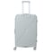 Senator Unisex Expandable Hard Case Large Checked Luggage Lightweight PP Fashion Trolley Luggage with 4 Double Spinner Wheel and Safe Zippers KH1006 Silver