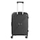 Senator Unisex Expandable Hard Case Medium Checked Luggage Lightweight PP Fashion Trolley Luggage with 4 Double Spinner Wheel and Safe Zippers KH1006 Black