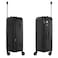 Senator Unisex Expandable Hard Case Medium Checked Luggage Lightweight PP Fashion Trolley Luggage with 4 Double Spinner Wheel and Safe Zippers KH1006 Black