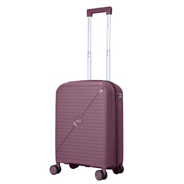 Senator Unisex Expandable Hard Case Carry On Luggage Lightweight PP Fashion Trolley Luggage with 4 Double Spinner Wheel and Safe Zippers KH1006 Purple