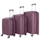 Senator Unisex Expandable PP Fashion Trolley Luggage Set Lightweight Hard Shell Spinner Luggage with 360 Degree 4 Twin Wheel and Double Zippers KH1006 Purple
