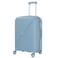 Senator Unisex Expandable Hard Case Medium Checked Luggage Lightweight PP Fashion Trolley Luggage with 4 Double Spinner Wheel and Safe Zippers KH1006 Grey Blue