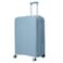 Senator Unisex Expandable PP Fashion Trolley Luggage Set Lightweight Hard Shell Spinner Luggage with 360 Degree 4 Twin Wheel and Double Zippers KH1006 Grey Blue