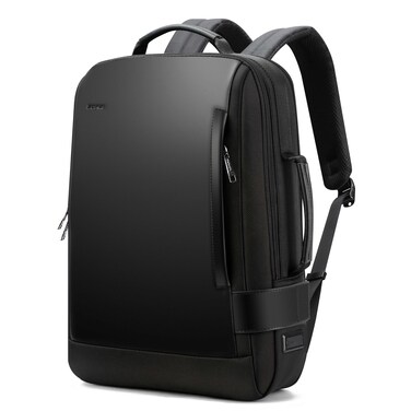 BOPAI Unisex Premium Lightweight Expandable Laptop Backpack Water Resistant Multifunctional Two-Way Loader Daypack with Built in USB Port for Casual/ Office/ School/ College, BO-BB631, Black