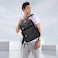 BOPAI Premium Lightweight Laptop Backpack Water Resistant Multifunctional Cowhide Leather Daypack with Built in USB port and 180&deg; Degree Opening Laptop Compartment, BO-BB601, Black
