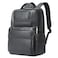 Bopai Premium Lightweight Laptop Backpack Water Resistant Multifunctional Cowhide Leather Daypack with Built in USB port and 180&deg; Degree Opening Laptop Compartment, BO-BB981A, Black