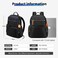 Bopai Durable Premium Lightweight Laptop Backpack Water Resistant Synthetic Leather Daypack for Casual/ Office/ School/ College, BO-LB121, Black