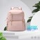 Bopai Premium Lightweight Laptop Backpack Water Resistant Multifunctional Synthetic Leather Daypack for Casual/ Office/ School/ College, BO-LB515, Pink