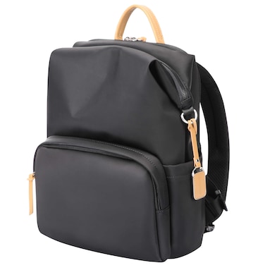 Bopai Premium Durable Lightweight Ladies Laptop Backpack Water Resistant Synthetic Leather Daypack for Casual/ Office/ School/ College, BO-LB791, Black