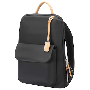 Bopai Premium Lightweight Slim Ladies Laptop Backpack Water Resistant Synthetic Leather Daypack for Casual/ Office/ School/ College, BO-LB821, Black