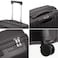 Senator Unisex Hard Case Carry On Luggage Lightweight PP Fashion Trolley Luggage with 4 Double Spinner Wheel and 3-Digit Combination Lock KH1009 Black