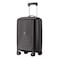 Senator Unisex Hard Case Carry On Luggage Lightweight PP Fashion Trolley Luggage with 4 Double Spinner Wheel and 3-Digit Combination Lock KH1009 Black