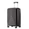 Senator Unisex Hard Case Medium Luggage Lightweight PP Fashion Trolley Luggage with 4 Double Spinner Wheel and 3-Digit Combination Lock KH1009 Black