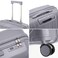 Senator Unisex Hard Case Medium Luggage Lightweight PP Fashion Trolley Luggage with 4 Double Spinner Wheel and 3-Digit Combination Lock KH1009 Light Grey