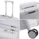 Senator Unisex Hard Case Large Luggage Lightweight PP Fashion Trolley Luggage with 360&deg; Degree 4 Twin Wheel and Safe Zippers KH1010 Light Grey