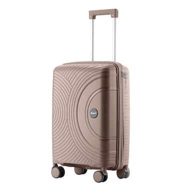 Senator Unisex Hard Case Carry On Luggage Lightweight PP Fashion Trolley Luggage with 360&deg; Degree 4 Twin Wheel and Safe Zippers KH1010 Khaki