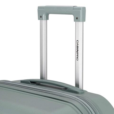 Cabinpro Unisex Expandable PP Fashion Trolley Lightweight Hard Shell Spinner luggage with 360&deg; Degree 4 Twin Wheel and Double Zippers CP003, Medium Size 24 Inch Army Green
