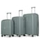 Cabinpro Unisex Expandable PP Fashion Trolley Luggage Set Lightweight Hard Shell Spinner luggage with 360&deg; Degree 4 Twin Wheel and Double Zippers CP003 Army Green