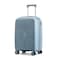 Cabinpro Unisex Expandable PP Fashion Trolley Lightweight Hard Shell Spinner luggage with 360&deg; Degree 4 Twin Wheel and Double Zippers CP003, Small Size 20 Inch Grey Blue