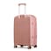 Cabinpro Unisex Expandable PP Fashion Trolley Lightweight Hard Shell Spinner luggage with 360&deg; Degree 4 Twin Wheel and Double Zippers CP003, Medium Size 24 Inch Rose Golden