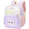 SUN EIGHT Premium 12-inch Light Weight School Backpack Water Resistant Polyester Cute Kitten Cartoon Daypack for Girls, SE22248, Purple