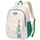 SUN EIGHT Premium 18.5-inch Light Weight School Backpack Water Resistant Polyester Multicolored Daypack for Boys and Girls, SE8485, Beige Green