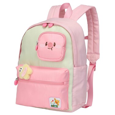 SUN EIGHT 14-inch Premium Light Weight Kids Backpack Water Resistant Multifunctional School Backpack for Girls, SE2212, Pink Green