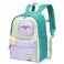 SUN EIGHT 14-inch Premium Light Weight Kids Backpack Water Resistant Multifunctional School Backpack for Girls, SE2212, Melon Green Purple