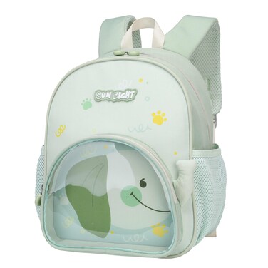 SUN EIGHT Premium Kids Backpack Water Resistant Light Weight Multifunctional Preschool Toddler Bag for Girls and Boys, SE22179, Green Elephant