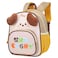 SUN EIGHT Children&rsquo;s Backpack Water Resistant Light Weight Cute Puppy Cartoon Bag for Preschool Girls and Boys, SE22207, Khaki Dog