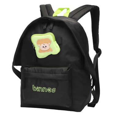 Binnes 14-inch Premium Kids Backpack Light Weight Water Resistant Multifunctional School Backpack for Girls and Boys, BNS6015, Black