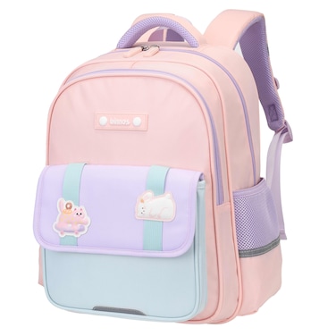 Binnes Premium Kids Backpack Light Weight Water Resistant Multifunctional School Backpack for Girls and Boys, BNS6076, Pink