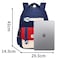 SUN EIGHT 16.5-inch Light Weight School Backpack Water Resistant Polyester Kid&rsquo;s Daypack for Boys, SE22222, Navy Red