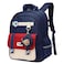 SUN EIGHT 16.5-inch Light Weight School Backpack Water Resistant Polyester Kid&rsquo;s Daypack for Boys, SE22222, Navy Red