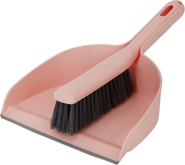 Delcasa Dustpan With Brush - DC3563 Dust Pan With Durable Stiff Bristles And Comfortable Grip Multi-Purpose Cleaning Tool Perfect For Home, Kitchen, Office Use