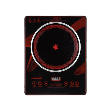 Olsenmark Digital Control Electric Infrared Cooker- OMIC2092M/ Single Cooking Hob, 2200-Watt Burner with Adjustable Temperature, Energy Saving/ Touch Control, 20 Settings, Stainless Steel Bo