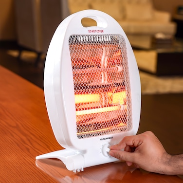 Olsenmark Quartz Heater- OMQH1636B  High Performance Heater with 2 Heating Power, 400W / 800 W, Quartz Tubes with Instant Heating and Automatic Tip-Over Protection  Long and Equably Heating