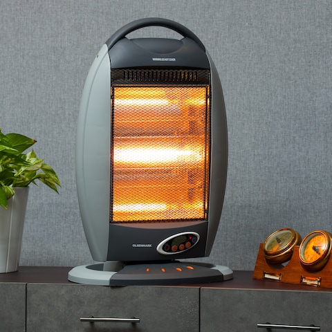 Olsenmark OMHH1642 Halogen Heater, 1200W - 2 Years Warranty, Variable Heating Temperatures - Safety Tip - Carry handle - PP Material - Portable - Lightweight