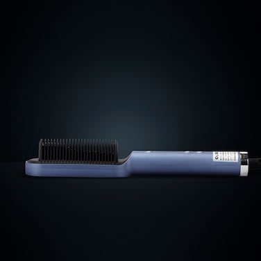 Olsenmark Hair Straightener Brush- OMH4001  Smooth and Comb-Like Design  5 Temperature Setting, Refuse Wrap, 360-Degree Swivel Cord, ON/OFF Switch  Perfect For Salon And At Home Styling  Blu