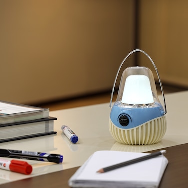 Olsenmark Rechargeable LED Emergency Lantern, 8 Pcs LED - 4V 900mAh Sealed Lead-Acid Battery - Light Dimmer Function - Solar Connection - ABS + 3D Reflector + Unbreakable PC Glass Material