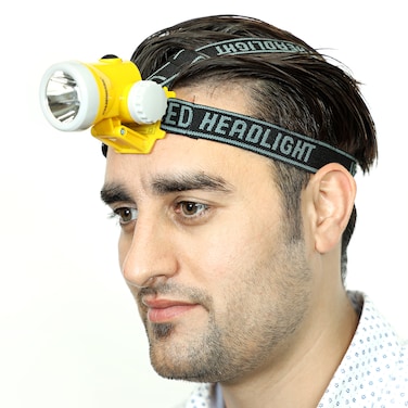 Olsenmark OMSL2720 Rechargeable LED Head Light- ABS Material -3W High Power LED - Portable - Lightweight - Hands Free - Lithium Battery